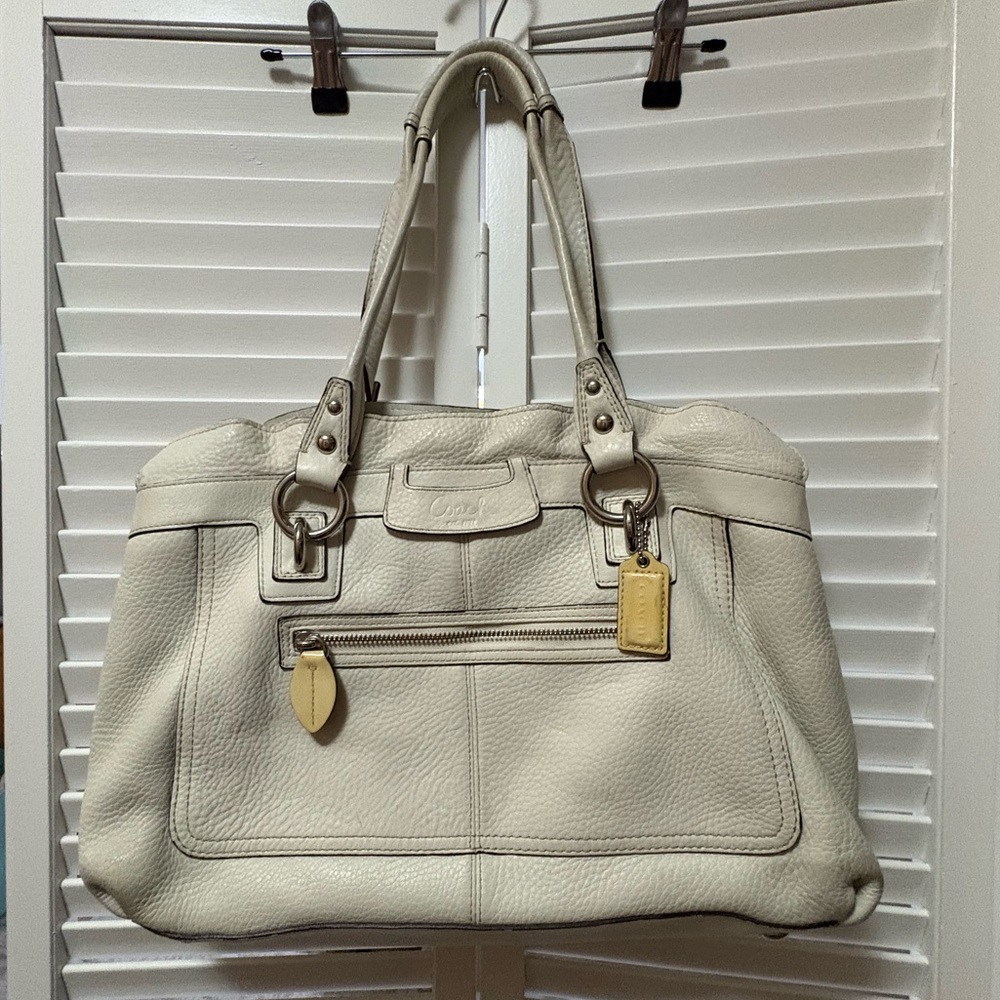 Coach Cream Leather Bag